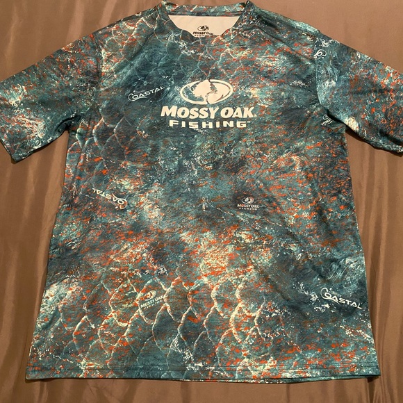 Mossy Oak Other - Mossy Oak Men's Atheltic Tee - Blue and Orange Camo